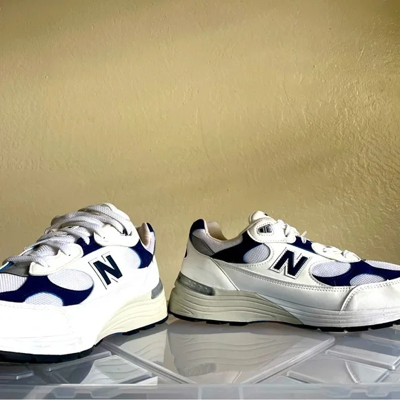 New Balance 992 Men’s 12 - White and Navy - Picture 2 of 11
